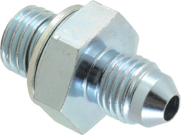 Industrial Pipe Adapter: 7/16-20 x M12 x 1.5 Male Thread, MJIC x Male Metric MPN:JM 0412