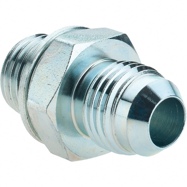 Industrial Pipe Adapter: 9/16-18 x M14 x 1.5 Male Thread, MJIC x Male Metric MPN:JM 0614