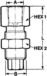 M16x2-1/4 Thread, 6,000 Max psi, Gauge To Thread Monitoring Coupling MPN:686 319