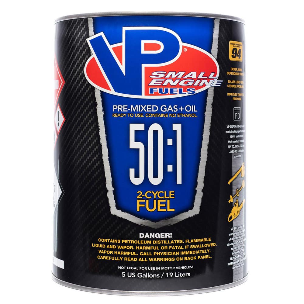 Outdoor Power Equipment Fuel, Fuel Type: Premixed 50:1 , Engine Type: 2 Cycle , Contains Ethanol: No , Octane: 94 , Container Size: 5gal  MPN:6232