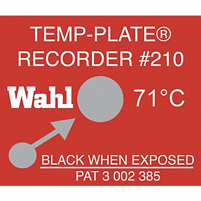 Non-Rev Temp Indicator Mylar PK10 MPN:210-071C