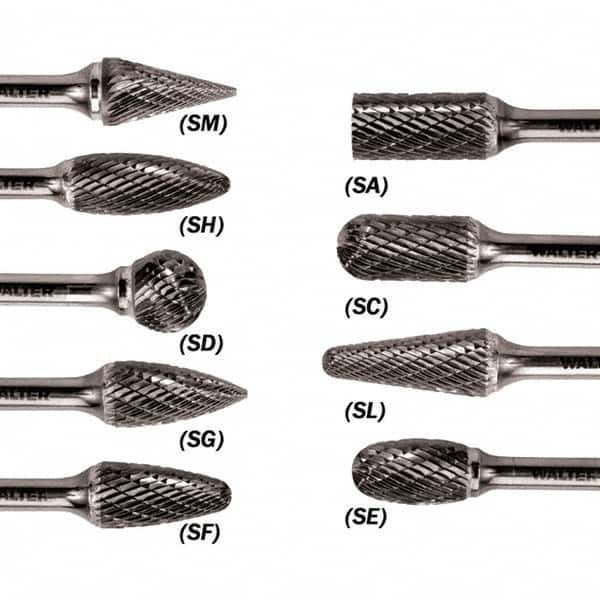 Abrasive Bur: SC-1, Cylinder Ball End MPN:01V060