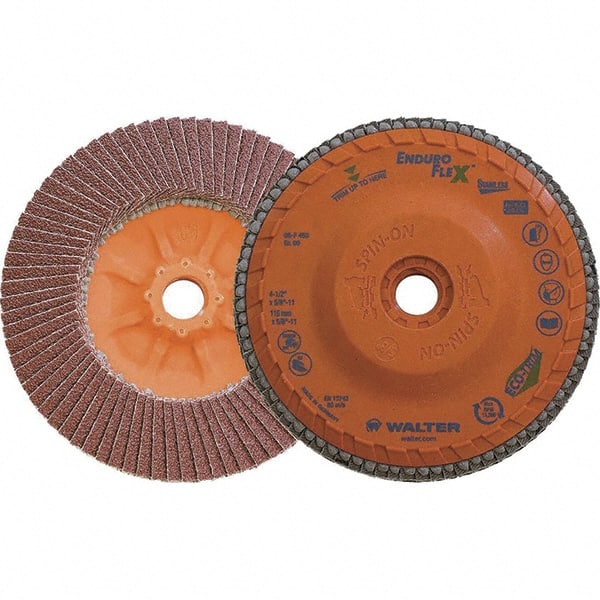 Flap Disc: 5/8-11 Hole, 60 Grit, Zirconia Alumina, Type 27 MPN:06F456