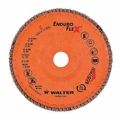 Fiber Disc 6 in Dia 7/8in Arbor 80 Grit MPN:15R608