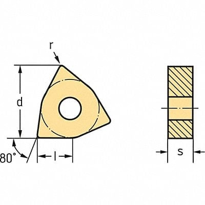 Turning Insert 433 Insert WKK10S Grade MPN:WNMG080412-MK5 WKK10S