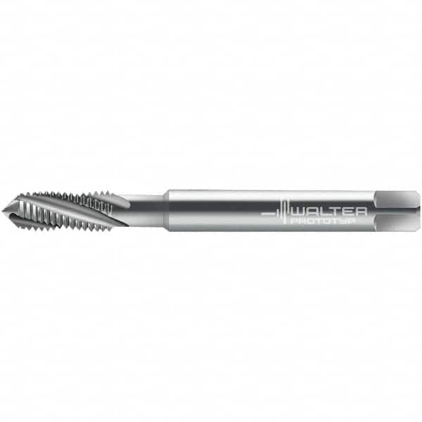 Spiral Flute Tap: #8-32, DIN 2184-1, 3 Flute, Semi-Bottoming, 3B Class of Fit, High Speed Steel, Bright/Uncoated MPN:5078194