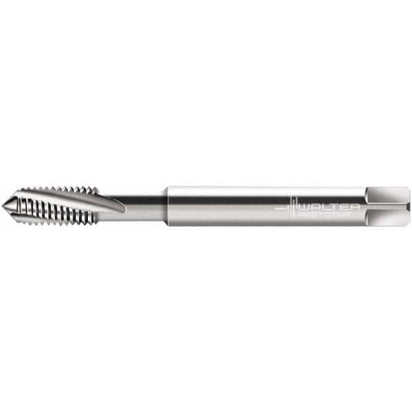 Spiral Flute Tap: #6-32, UNC, 3 Flute, Modified Bottoming, 3B Class of Fit, Powdered Metal, Bright/Uncoated MPN:5078208