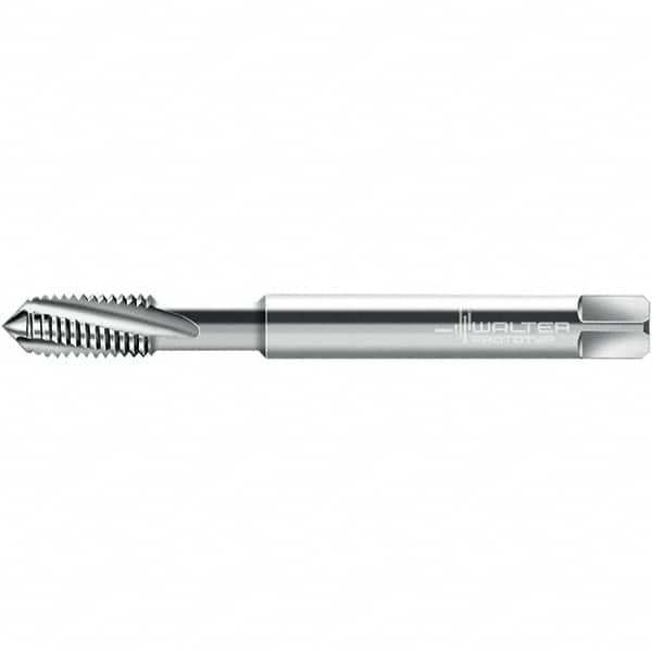 Spiral Flute Tap: #8-32, DIN 2184-1, 3 Flute, Semi-Bottoming, 3B Class of Fit, High Speed Steel, Bright/Uncoated MPN:5078209