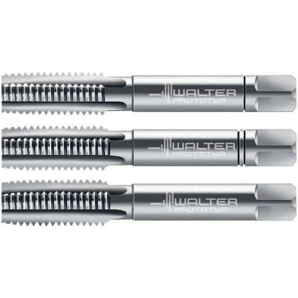 Tap Set: Metric, 3 Flute, Modified Bottoming Plug & Taper, High Speed Steel, Bright Finish MPN:5079110