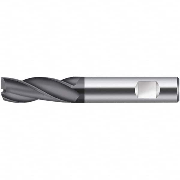 Square End Mill: 0.098'' Dia, 19/64'' LOC, 0.236'' Shank Dia, 2.244'' OAL, 3 Flutes, Solid Carbide MPN:5082817