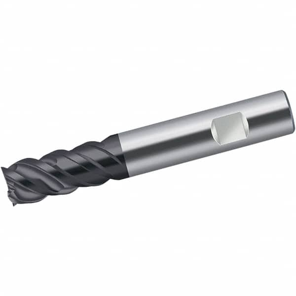 Square End Mill: 0.6299'' Dia, 1.2598'' LOC, 4 Flutes, Solid Carbide MPN:5082907