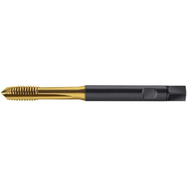 Spiral Point Tap: M2.5x0.45 Metric, 3 Flutes, Plug Chamfer, 6H Class of Fit, High-Speed Steel-E, TiN Coated MPN:5101664