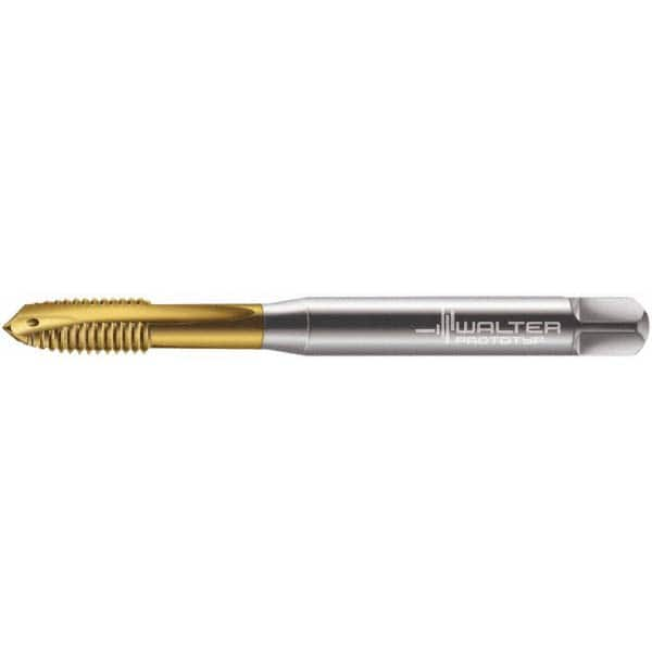 Spiral Point Tap: M6x1 Metric, 3 Flutes, Plug Chamfer, 6H Class of Fit, High-Speed Steel-E-PM, TiN Coated MPN:5200405