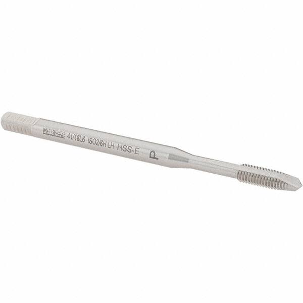 Spiral Point Tap: M3x0.5 Metric, 2 Flutes, Plug Chamfer, 6H Class of Fit, High-Speed Steel-E, Bright/Uncoated MPN:6149104