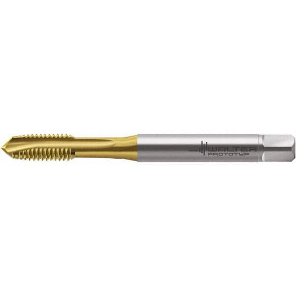 Spiral Point Tap: M5x0.8 Metric, 3 Flutes, Plug Chamfer, 6H Class of Fit, High-Speed Steel-E, TiN Coated MPN:6149175