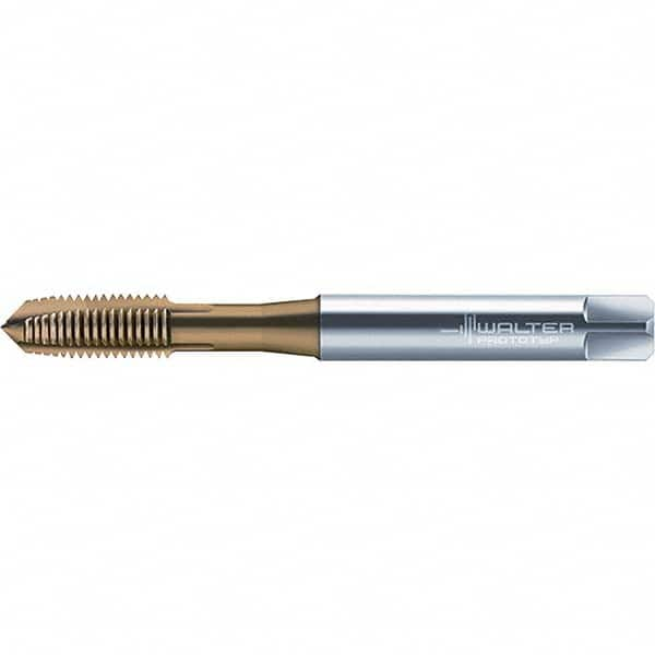 Spiral Point Tap: M3.5x0.6 Metric, 2 Flutes, Plug Chamfer, 6H Class of Fit, High-Speed Steel-E, TiN Coated MPN:6149671