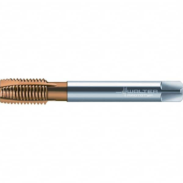 Spiral Point Tap: M14x2 Metric, 4 Flutes, Plug Chamfer, 6H Class of Fit, High-Speed Steel-E, TiN Coated MPN:6149716