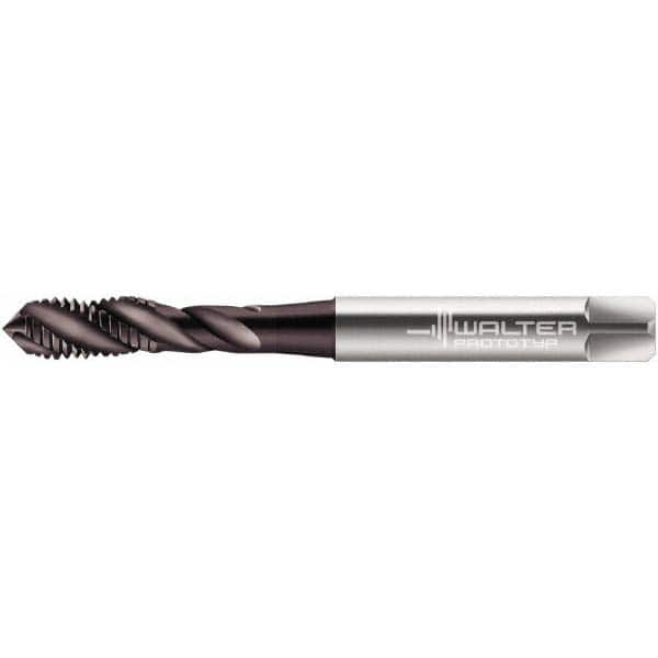 Spiral Flute Tap: #6-32, UNC, 3 Flute, Modified Bottoming, 2B Class of Fit, Powdered Metal, Hardlube Finish MPN:6245670