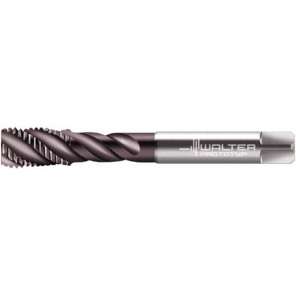 Spiral Flute Tap: 1/2-13, UNC, 4 Flute, Modified Bottoming, 2B Class of Fit, Powdered Metal, Hardlube Finish MPN:6245681