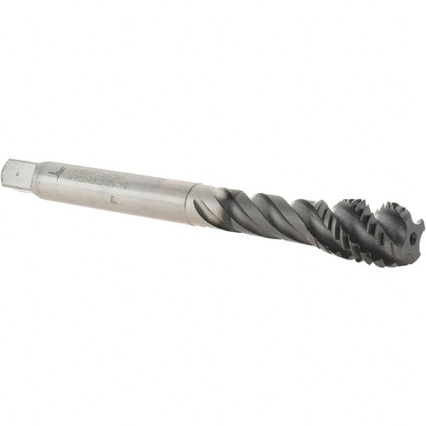 Spiral Flute Tap: 1/2-13, UNC, 4 Flute, Modified Bottoming, 2B Class of Fit, Powdered Metal, Hardlube Finish MPN:6245712