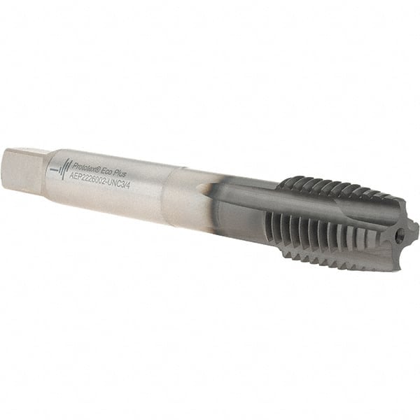Spiral Point Tap: 3/4-10 UNC, 4 Flutes, Plug, 2B Class of Fit, Powdered Metal, Hardlube Coated MPN:6432605
