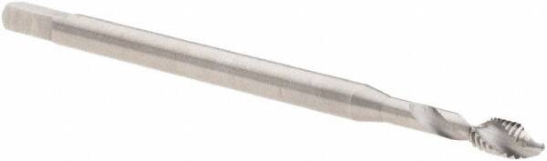 Spiral Flute Tap: M2.50 x, 0.45, Metric, 2 Flute, Modified Bottoming, 6H Class of Fit, Cobalt, Bright/Uncoated MPN:6476084