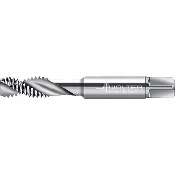 Spiral Flute Tap: M8 x 1.25, Metric, 3 Flute, Modified Bottoming, 6H Class of Fit, Cobalt, Bright/Uncoated MPN:6476104