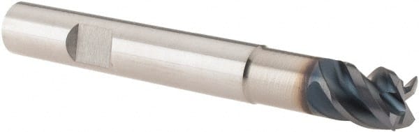 Square End Mill: 3/8'' Dia, 3/8'' LOC, 3/8'' Shank Dia, 3'' OAL, 4 Flutes, Solid Carbide MPN:6579315