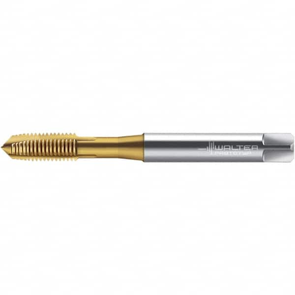 Spiral Point Tap: M3x0.5 Metric, 2 Flutes, Plug Chamfer, 6H Class of Fit, High-Speed Steel-E, TiN Coated MPN:6743444