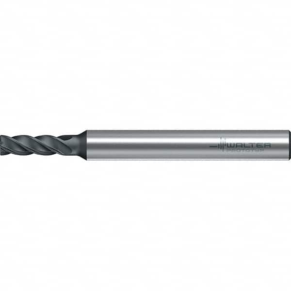 Square End Mill: 0.157'' Dia, 0.4'' LOC, 0.236'' Shank Dia, 2.244'' OAL, 4 Flutes, Solid Carbide MPN:6814309