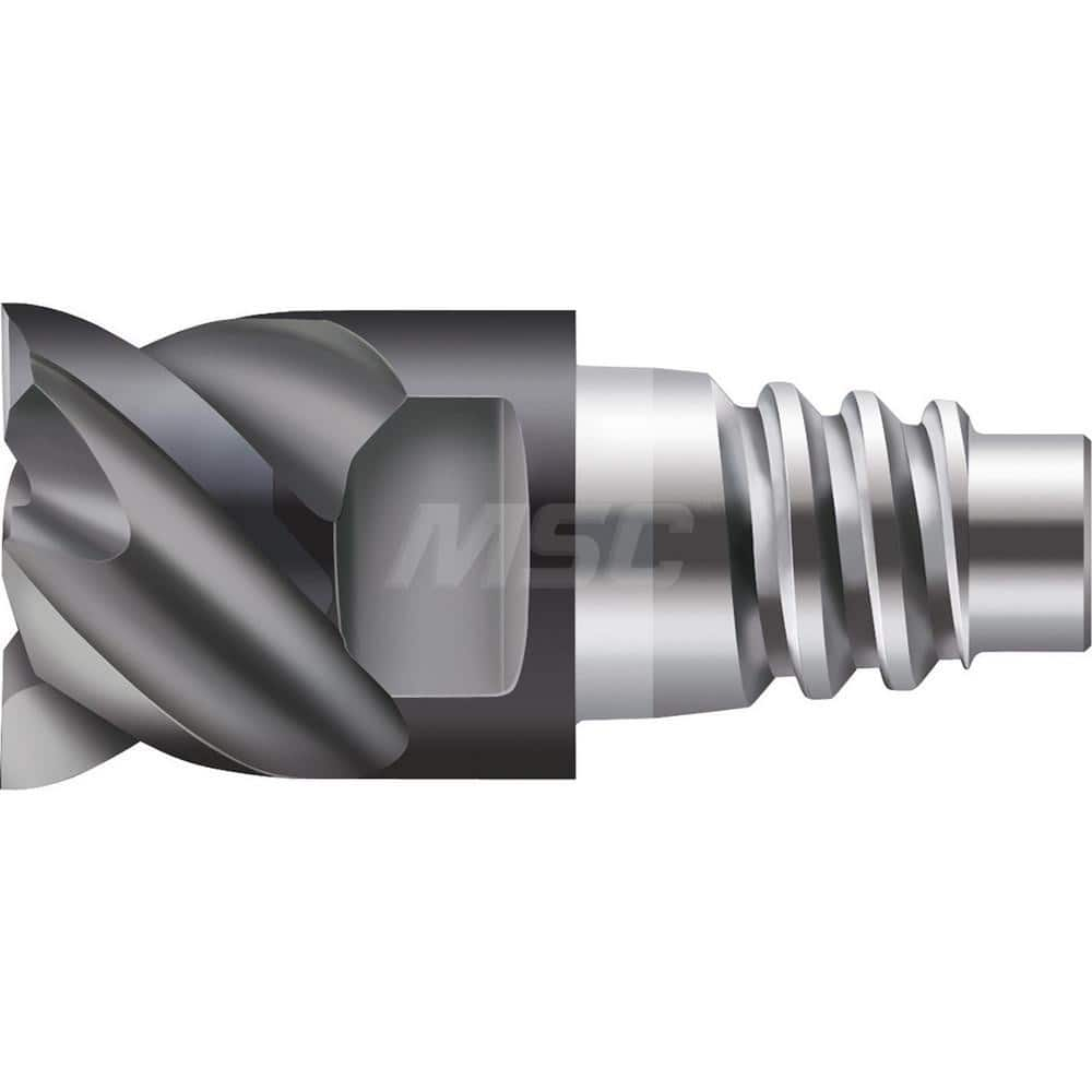 Square End Mill Heads, Mill Diameter (Inch): 1/2, Mill Diameter (Decimal Inch): 0.5000, Number of Flutes: 4, Length of Cut (Decimal Inch): 0.5750 MPN:7096053