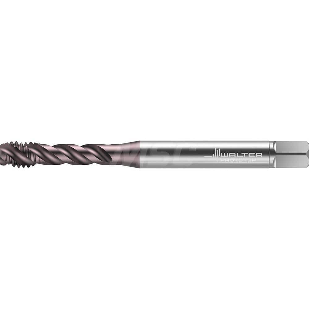 Spiral Flute Tap: 5/16-18, UNC, 3 Flute, Semi-Bottoming, High Speed Steel-E, TiAlN Finish MPN:7849603