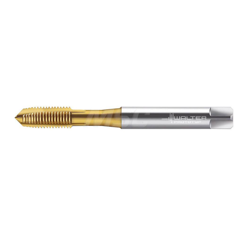 Spiral Point Tap: #6-32 UNC, 3 Flutes, Plug Chamfer, 2B Class of Fit, High-Speed Steel-E, TiN Coated MPN:7974983