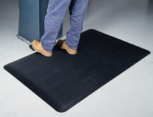 Anti-Fatigue Mat: 5' Long, 3' Wide, 7/8 Thick, Vinyl, Beveled Edges, Medium-Duty MPN:431.78X3X5BYL