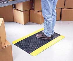 Anti-Fatigue Mat: 75' Long, 3' Wide, 15/16 Thick, Vinyl, Beveled Edges, Medium-Duty MPN:495.1516X3X75BY