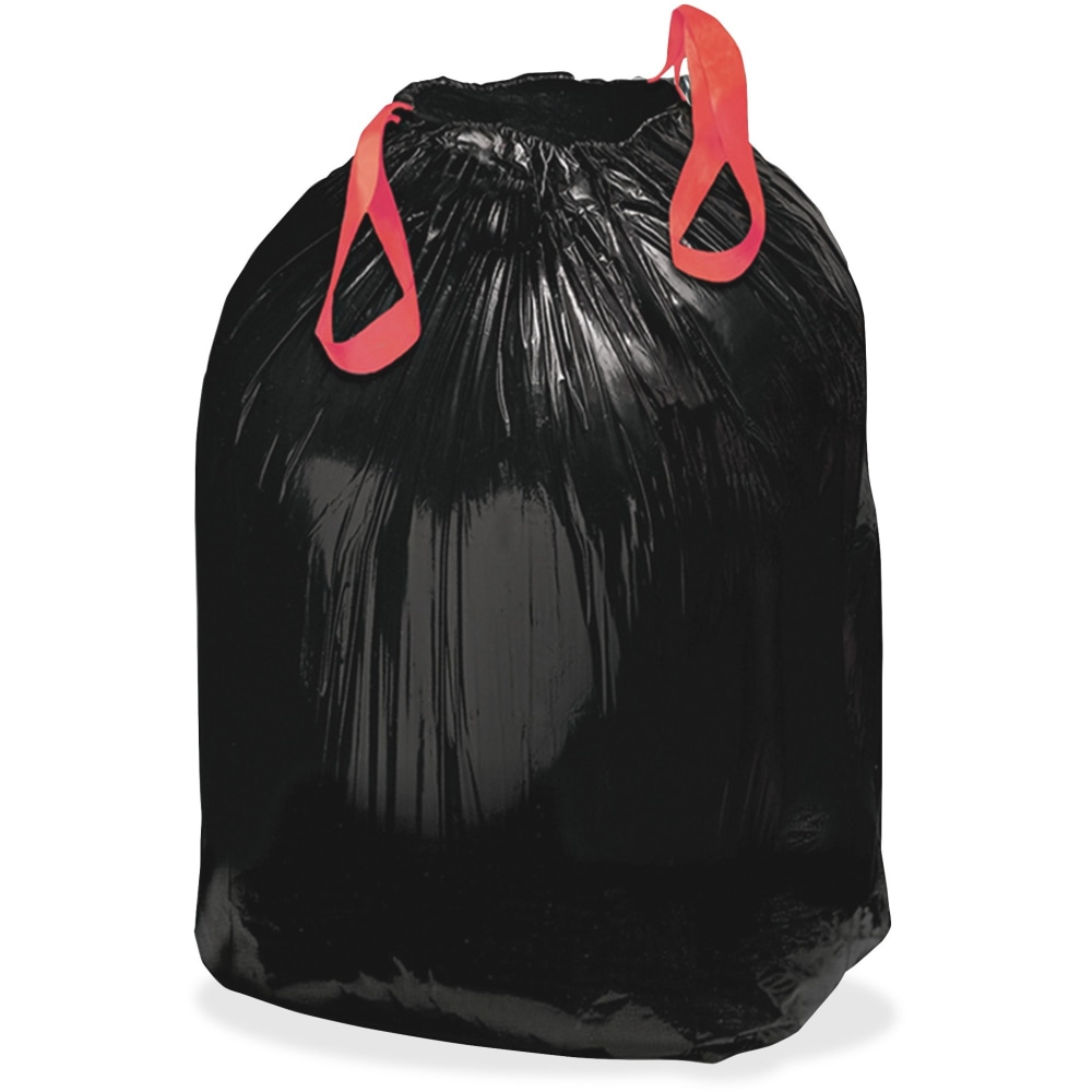 Webster Drawstring 1.2-mil Trash Can Liners, 33 Gallons, 33in x 38in, Black, Box Of 150 Liners MPN:1DTL150