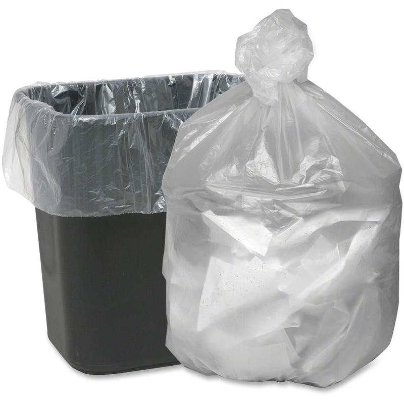 Webster 0.01 mil Trash Bags, 11 gal, 24inH x 24inW, Natural, 1000 Bags (Min Order Qty 2) MPN:GNT2424