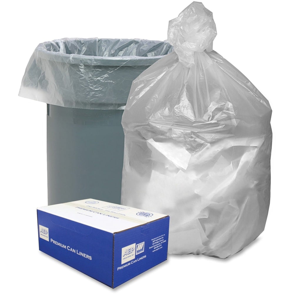 Berry High Density Commercial Can Liners - Medium Size - 30 gal Capacity - 30in Width x 37in Length - 0.31 mil (8 Micron) Thickness - High Density - Natural - Resin - 500/Carton - Garbage MPN:HD303710N