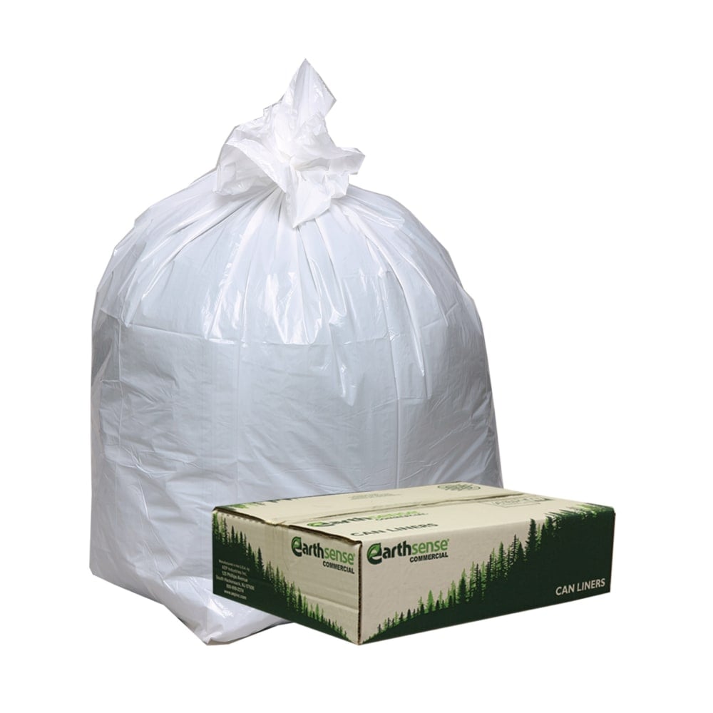 Webster EarthSense 0.7 mil Trash Bags, 13 gal, 24inH x 32inW, 75% Recycled, White, 150 Bags (Min Order Qty 3) MPN:RNW1K150V