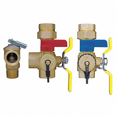 Tankless Water Heater Valve 3/4 In Brass MPN:44443WPR