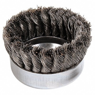 Knot Wire Cup Brush Threaded Arbor 4 In. MPN:93397