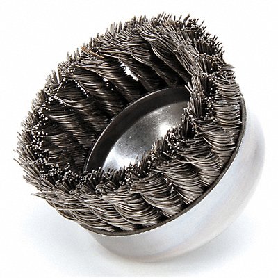 Knot Wire Cup Brush Threaded Arbor 4 In. MPN:94121