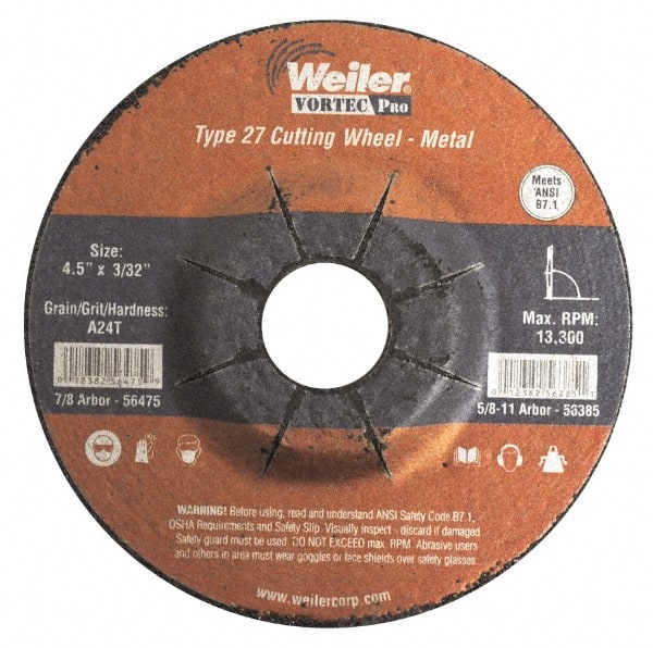 Depressed Grinding Wheel:  Type 27,  4-1/2