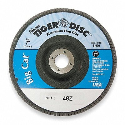 H7353 Arbor Mount Flap Disc 7in 40 Coarse MPN:96362