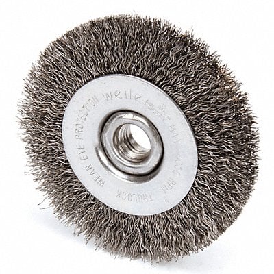 Crimped Wire Wheel Brush Threaded Arbor MPN:93022