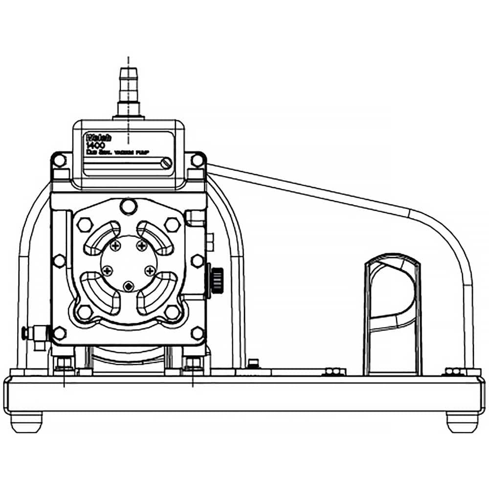 Rotary Vane Vacuum Pump: Single Phase MPN:1400B-10