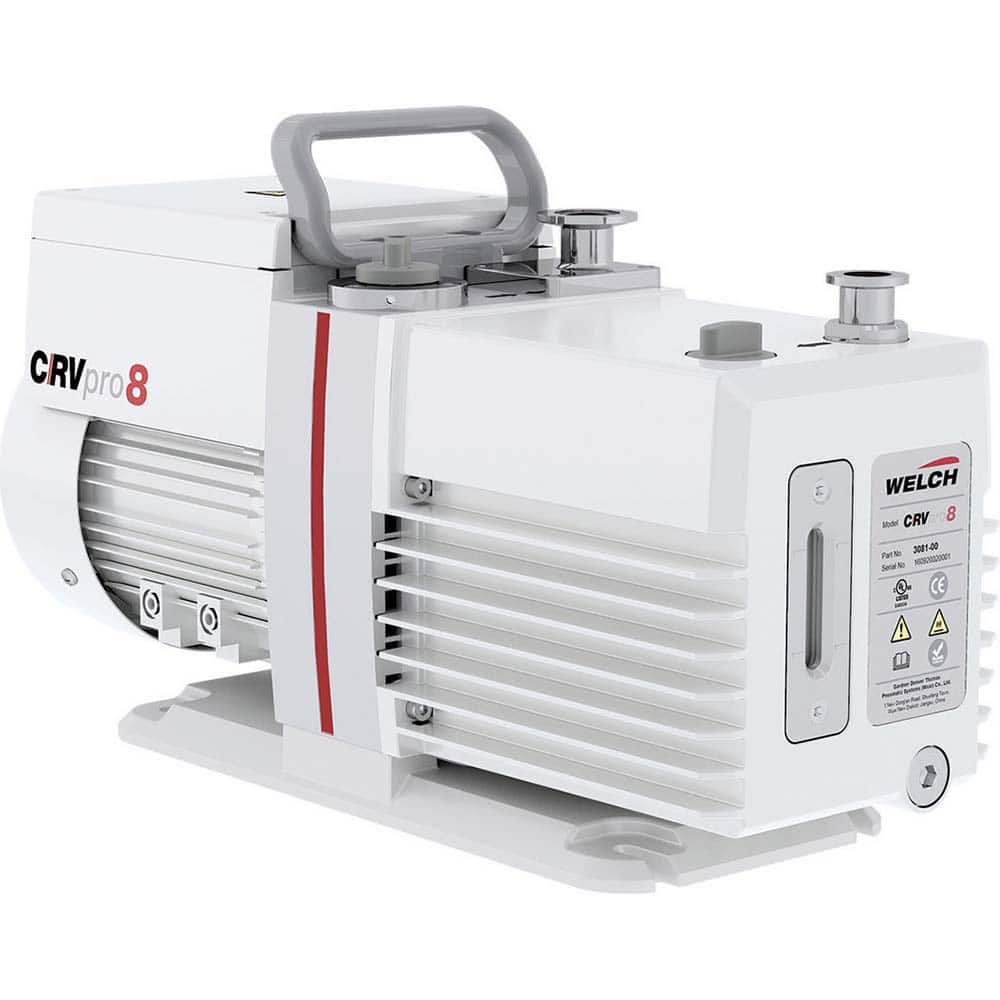 Rotary Vane Vacuum Pump: 1/2 hp, Single Phase MPN:3081-01