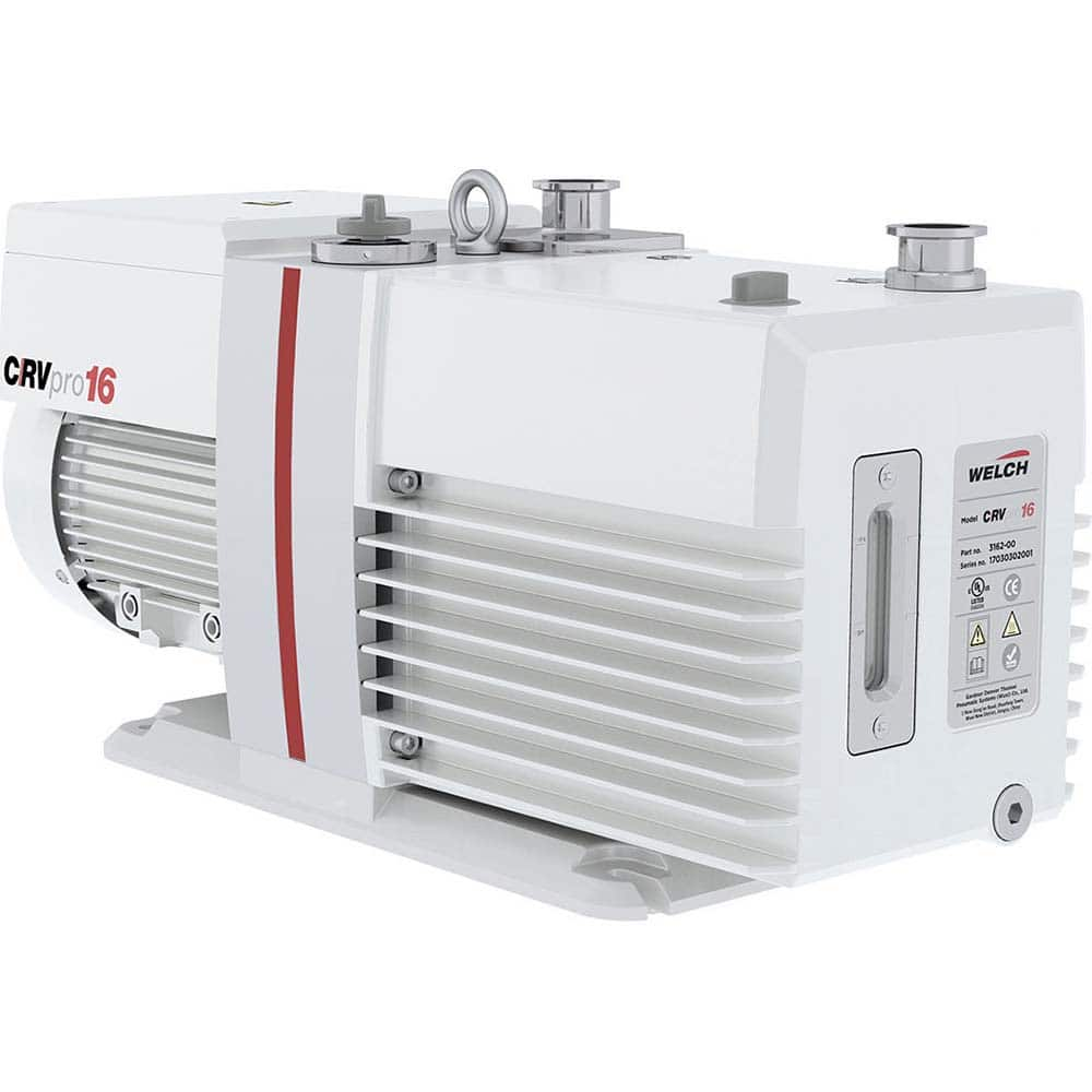 Rotary Vane Vacuum Pump: 1.1 hp, Single Phase MPN:3161-01