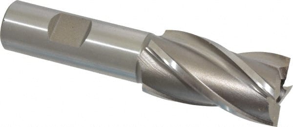 Square End Mill: 1'' Dia, 1-7/8'' LOC, 3/4'' Shank Dia, 4-1/8'' OAL, 4 Flutes, High Speed Steel MPN:41556-00-W