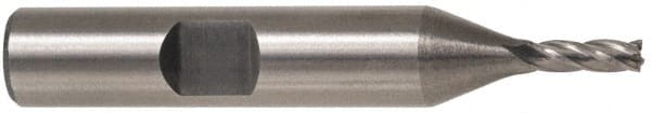 Square End Mill: 3/8'' Dia, 3/4'' LOC, 3/8'' Shank Dia, 2-1/2'' OAL, 4 Flutes, High Speed Steel MPN:44126-00-W